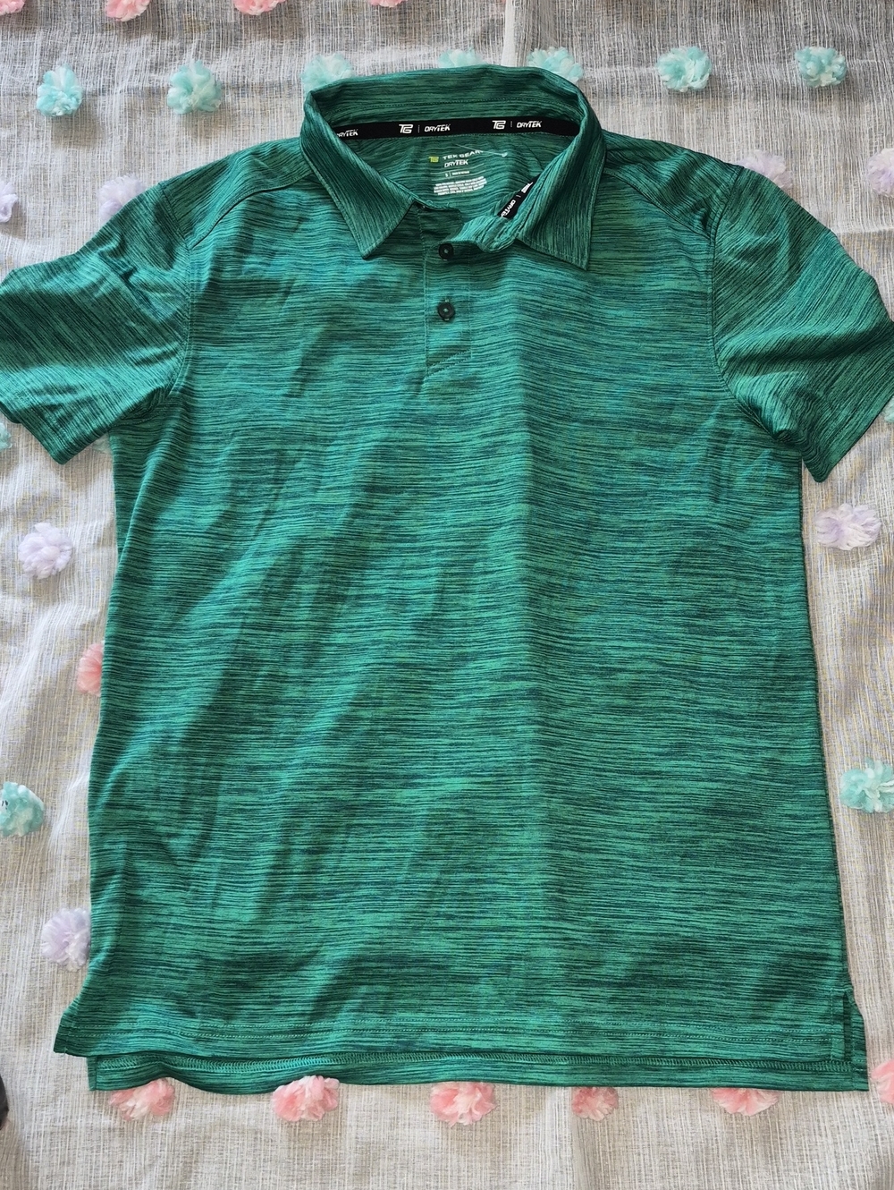 Izod Men's Teal Space-Dye Polo
